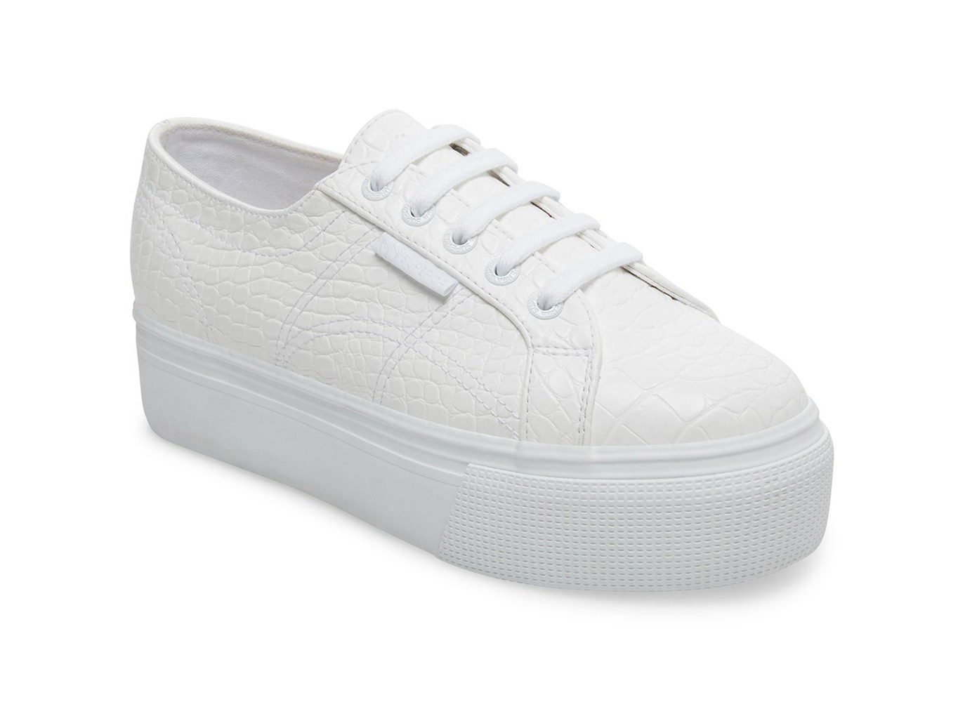 Platform Feminino Branco - Superga 2790 Syntcrocodile Woven - SXVLP-7563